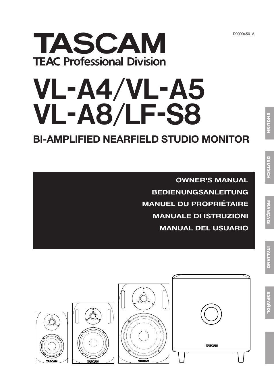 Tascam VL-A8/LF-S8 User Manual | 56 pages