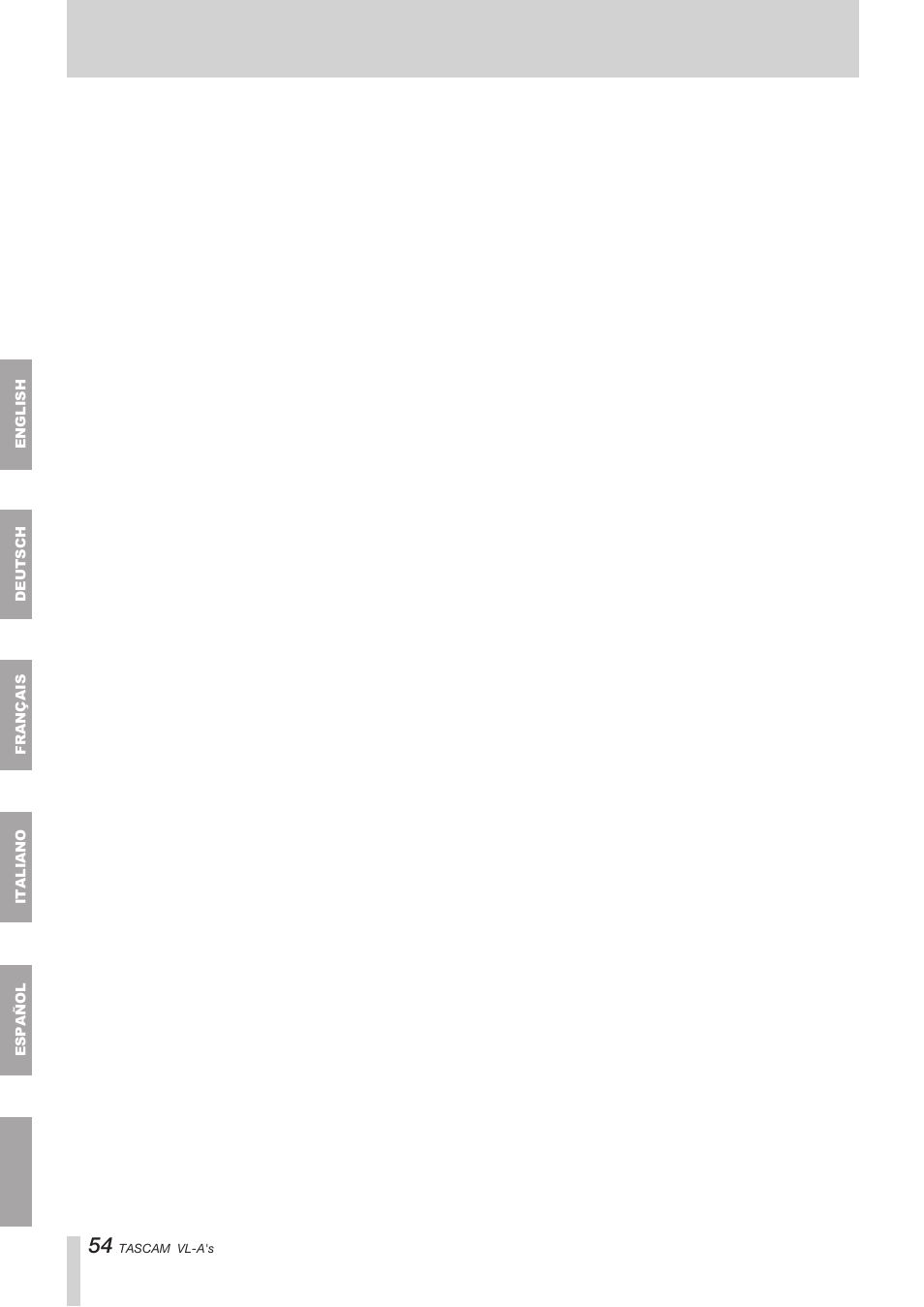 Tascam VL-A8/LF-S8 User Manual | Page 54 / 56
