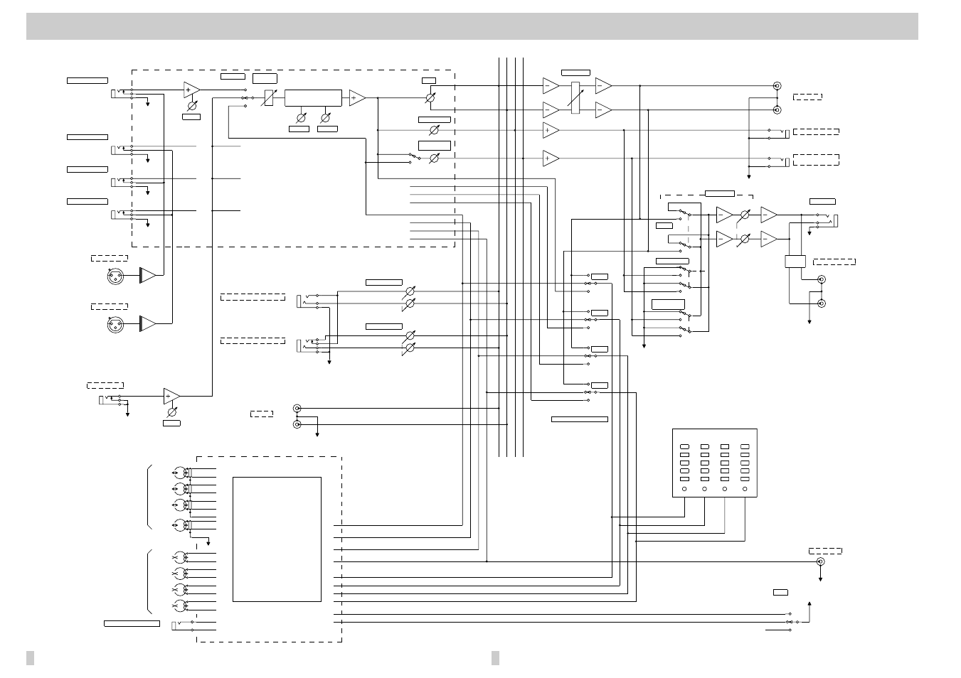 Block diagram, Dbx unit, Ch 1 - ch 4 | Tascam 414MKII User Manual | Page 34 / 36