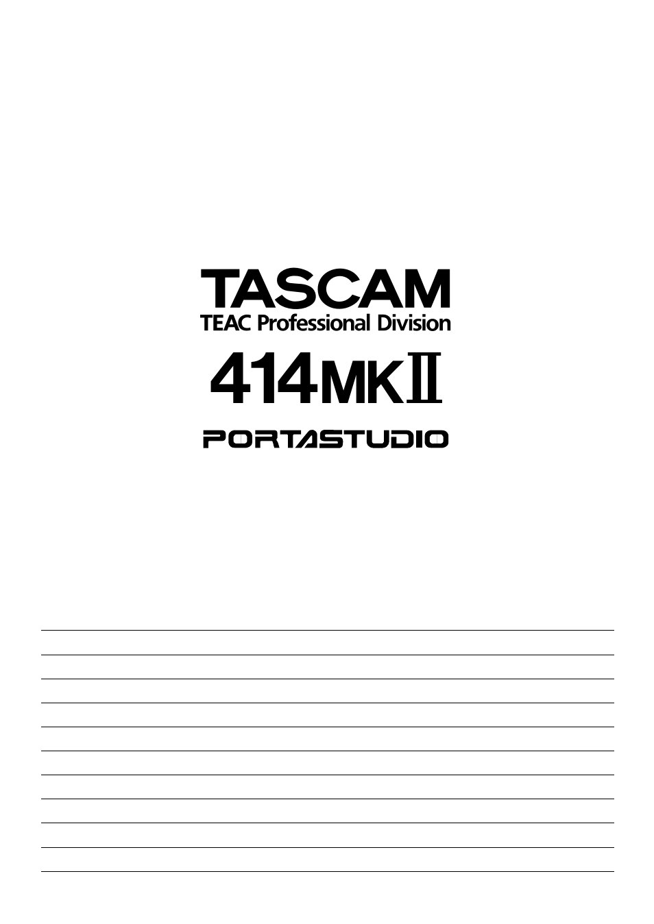 Teac corporation | Tascam 414MKII User Manual | Page 36 / 36