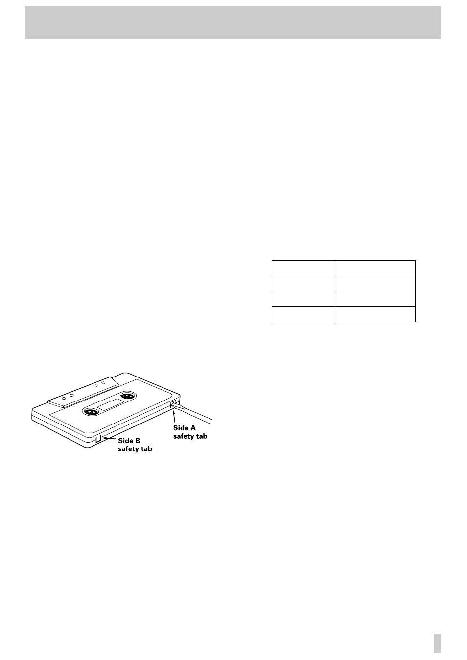 Track format and tape recommendations | Tascam 414MKII User Manual | Page 9 / 36