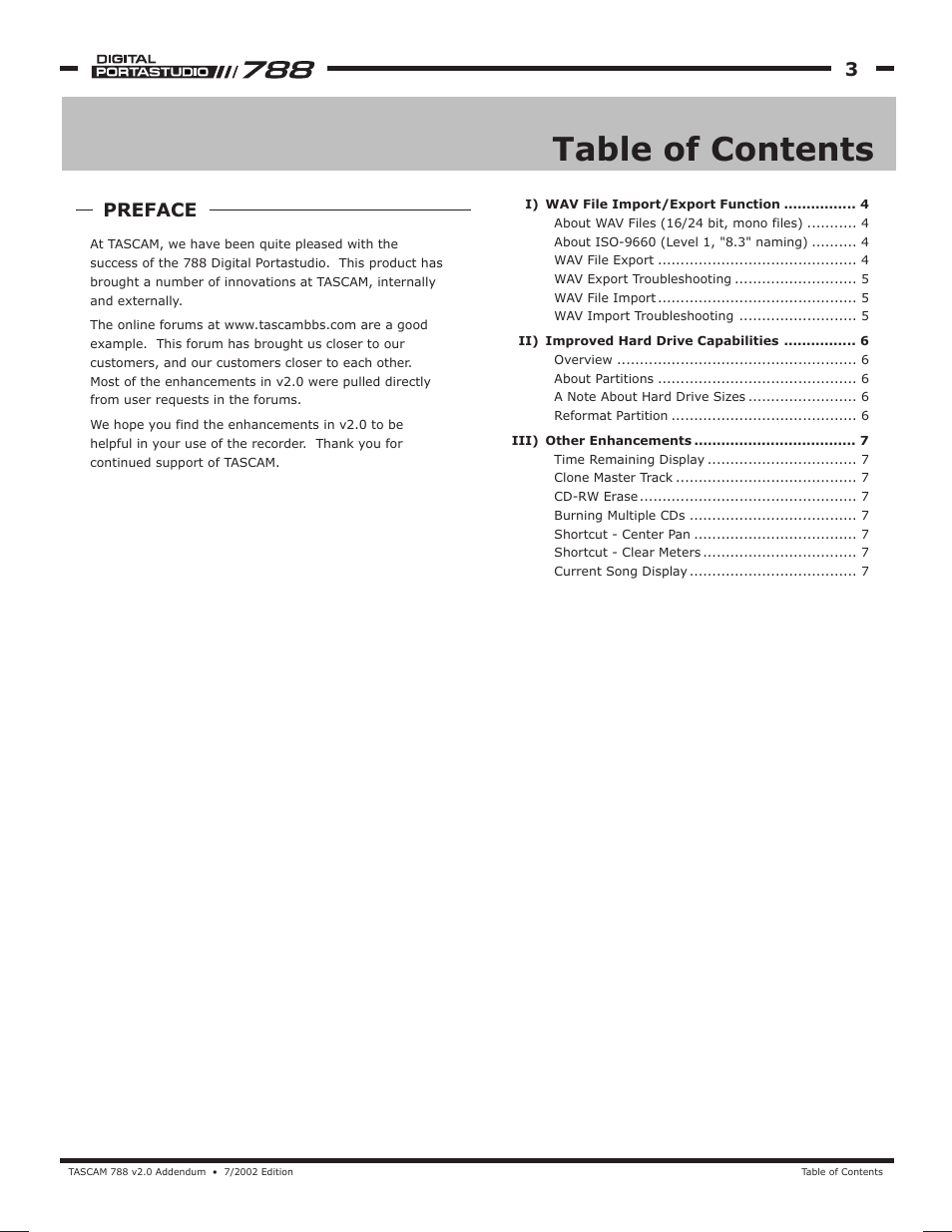 Tascam PORTASTUDIO 788 User Manual | Page 3 / 8