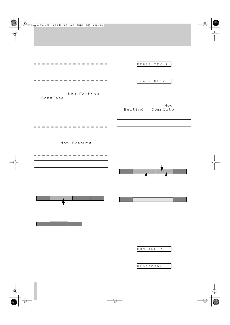 3 erasing a track, 4 combining tracks, 5 - erasing a track | Tascam MD-801R/P Mk II User Manual | Page 34 / 52