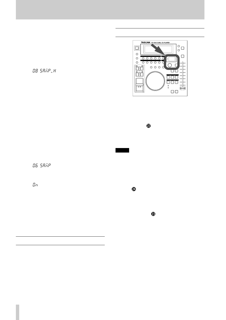 4 • advanced operations—bend function, 4 bend function, 5 bpm | Tascam CD-302 User Manual | Page 22 / 32