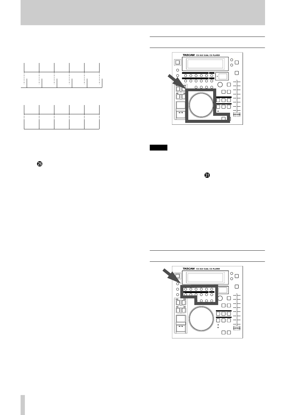 4 • advanced operations—scratch, 9 scratch | Tascam CD-302 User Manual | Page 24 / 32