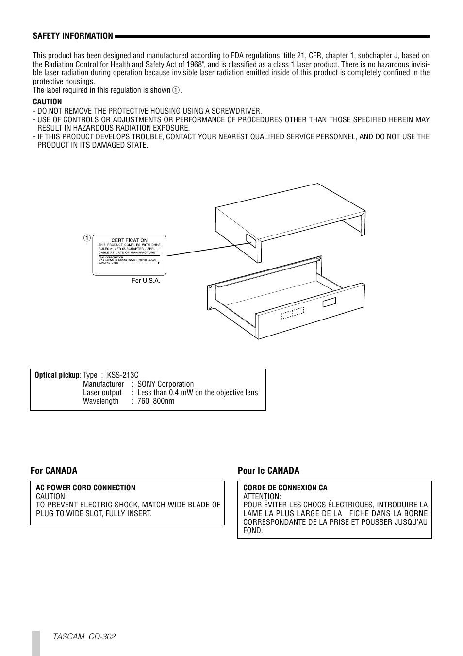 Tascam CD-302 User Manual | Page 4 / 32