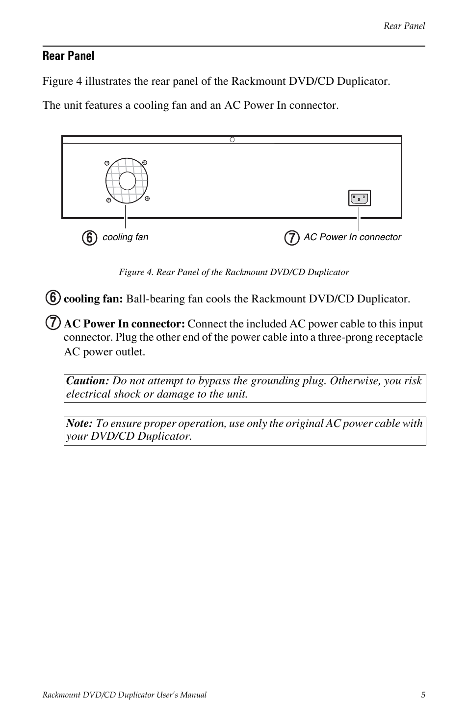 Rear panel | Tascam DV-W11R User Manual | Page 13 / 40