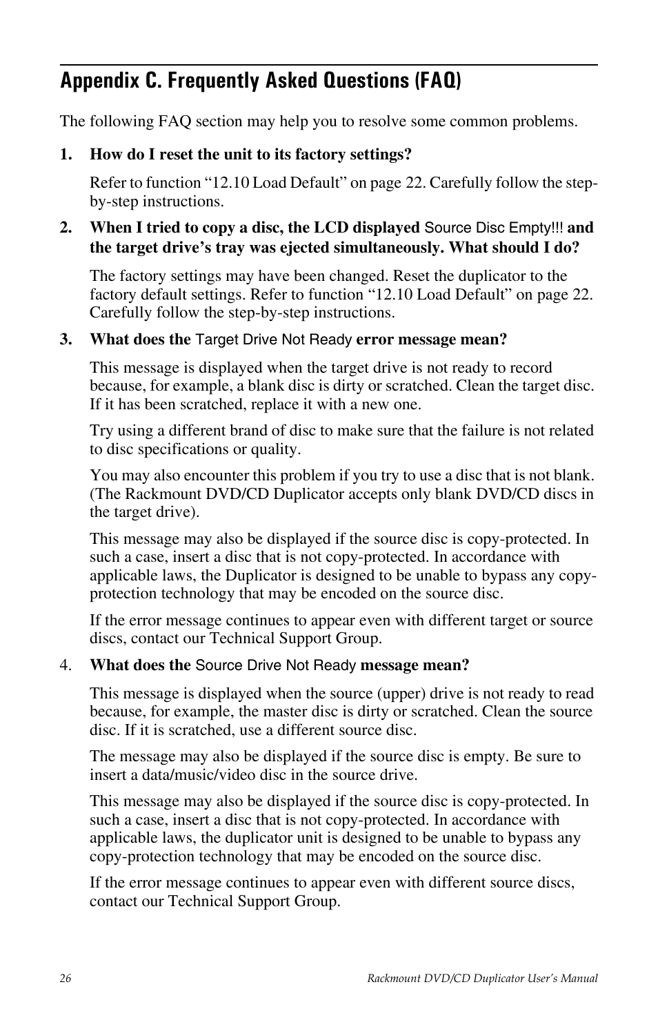 Appendix c. frequently asked questions (faq), X c: “frequently asked questions | Tascam DV-W11R User Manual | Page 34 / 40