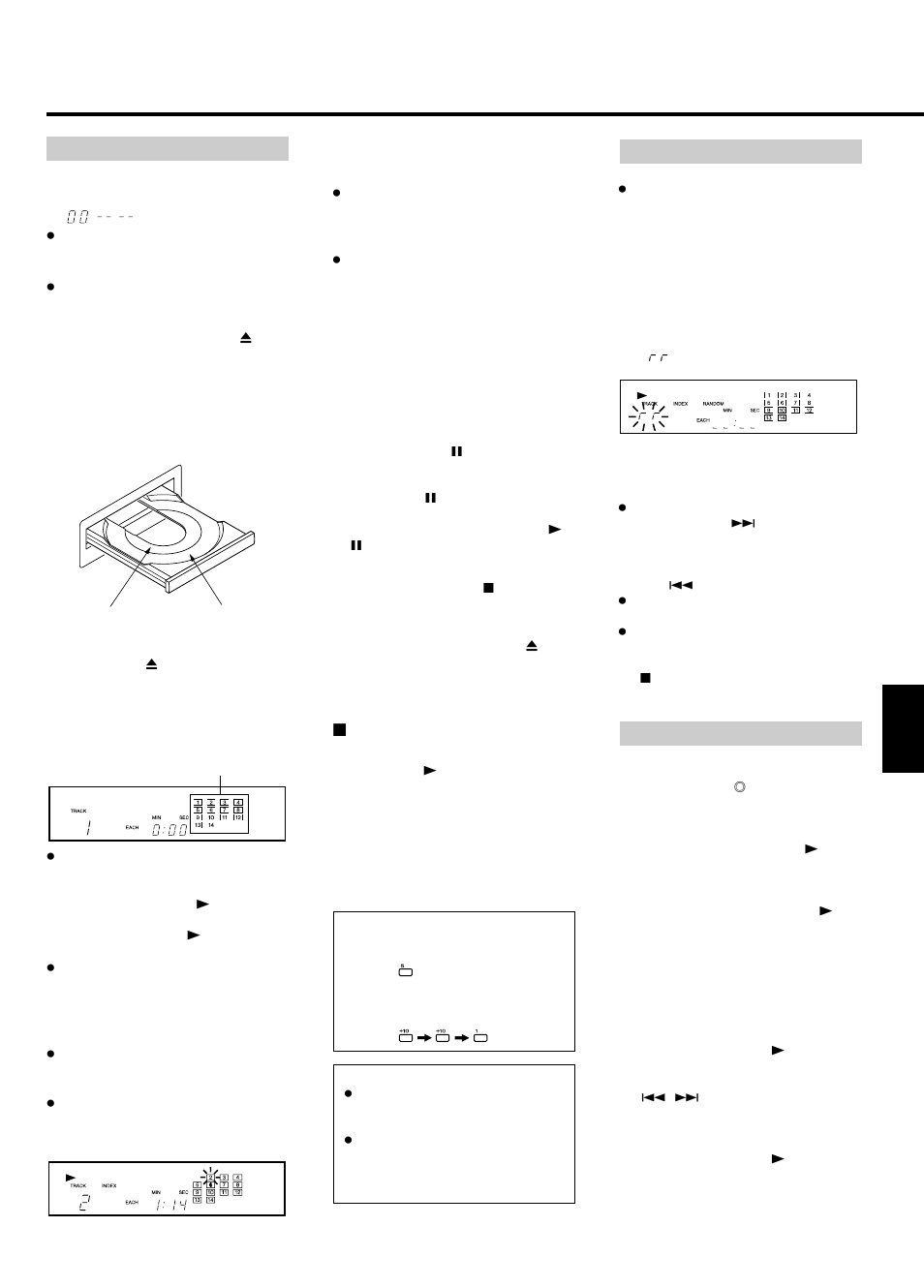 Operazioni | Tascam CD-160 User Manual | Page 31 / 52