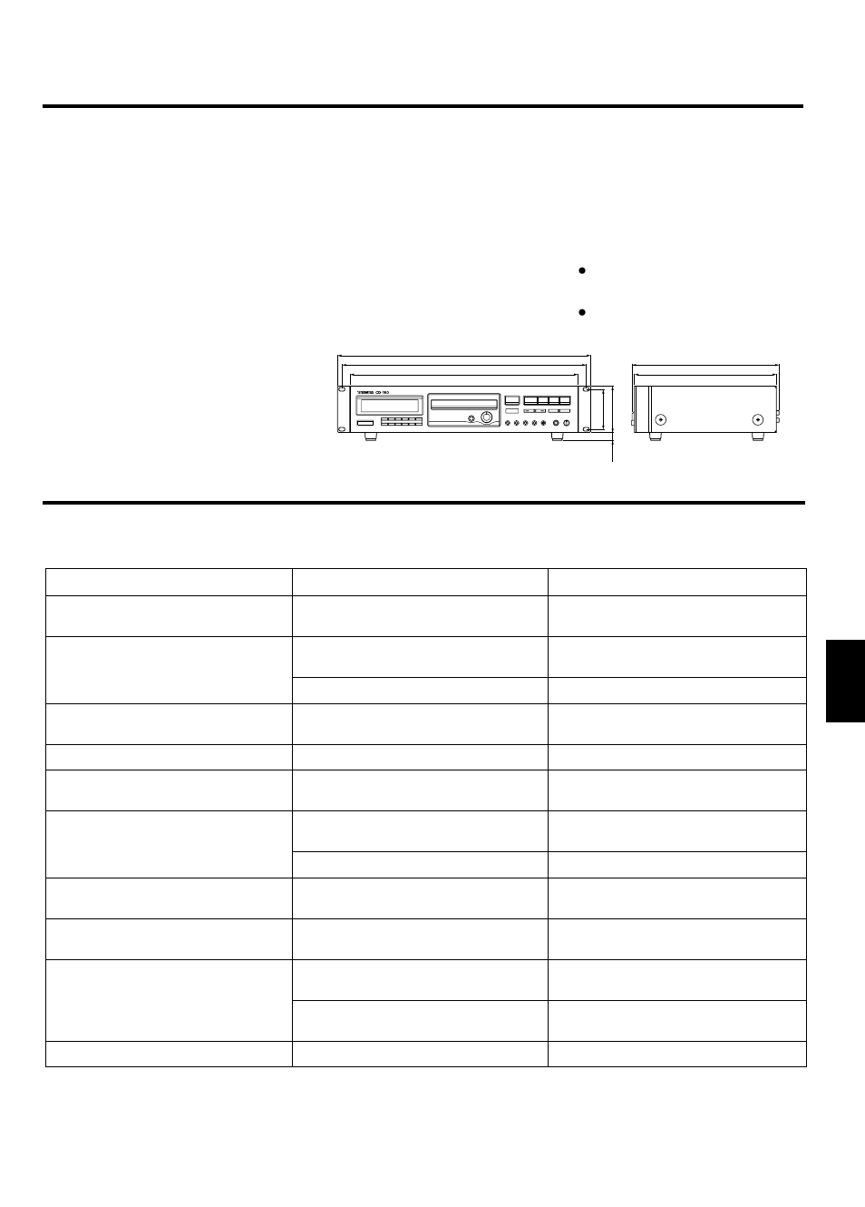 Diagnostica, Dati tecnici | Tascam CD-160 User Manual | Page 35 / 52