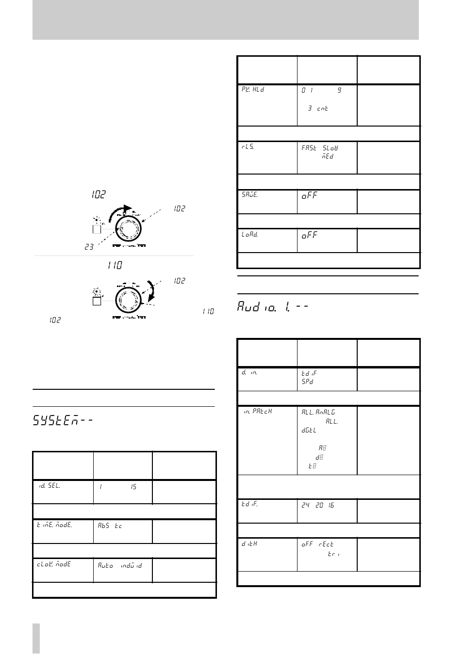 4 system menu, 5 audio1 menu, 4 system menu 4.5 audio1 menu | 4 - menu interface, etc, 4 system menu system, 5 audio1 menu audio. 1 | Tascam DA-78HR User Manual | Page 23 / 78