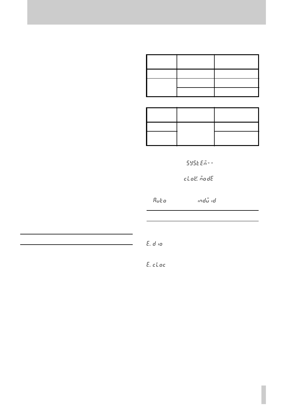 1 recording while formatting, 6 individual clock mode, 7 error messages | 6 individual clock mode 8.7 error messages, 6, “individual clock mode, 8 - synchronization with other dtrs units | Tascam DA-78HR User Manual | Page 51 / 78