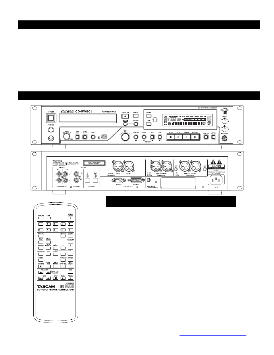 Tascam CD-RW901 User Manual | Page 2 / 3