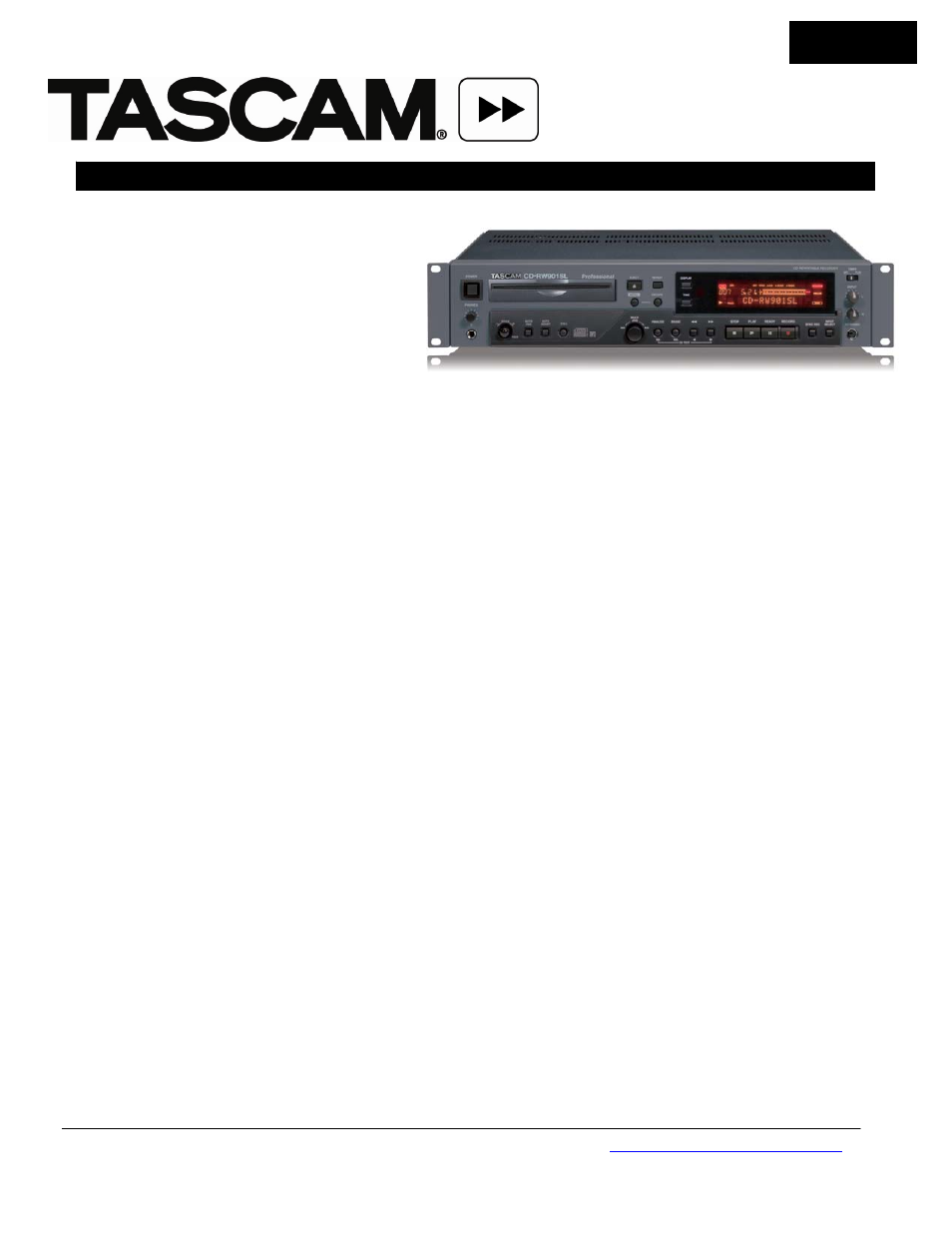 Tascam SPORTRUNNER 6210 User Manual | 3 pages
