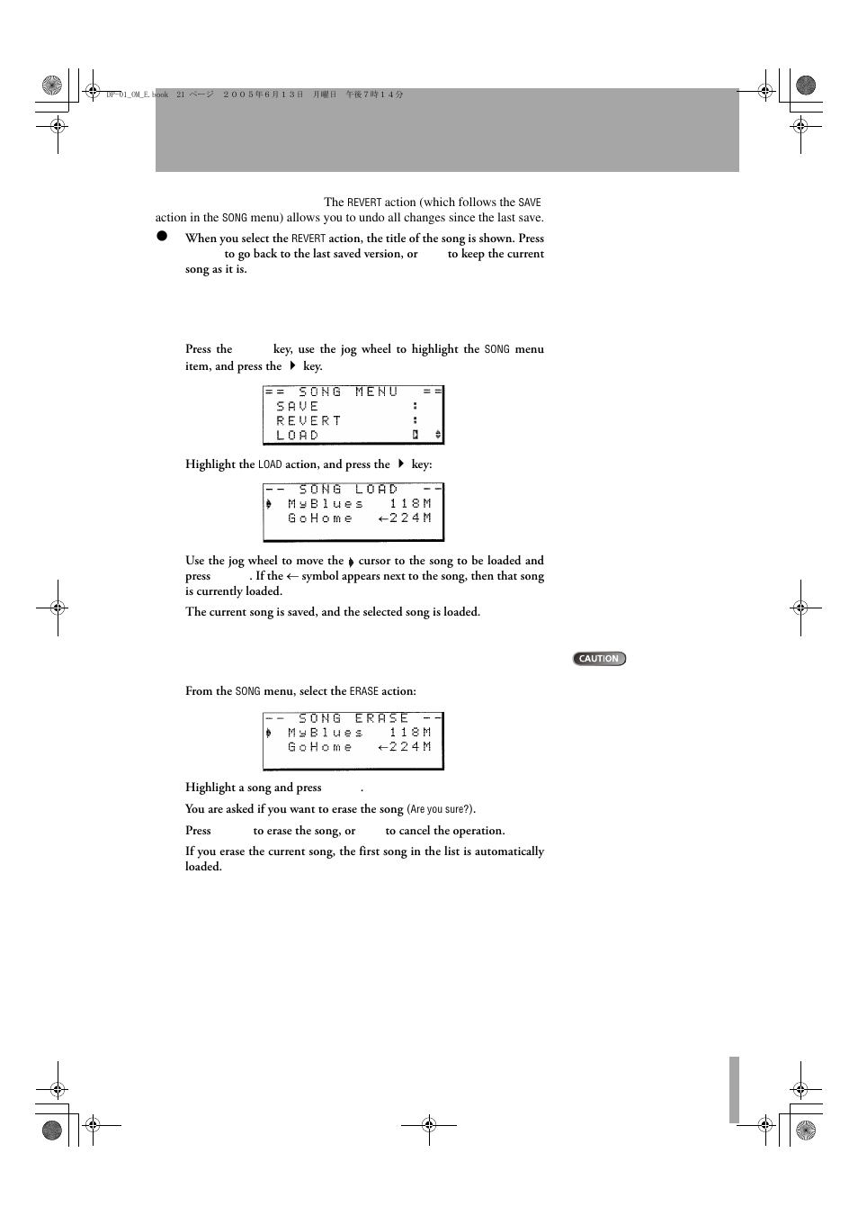 Starting out with your dp-01 | Tascam DP-01FX/CD User Manual | Page 21 / 88