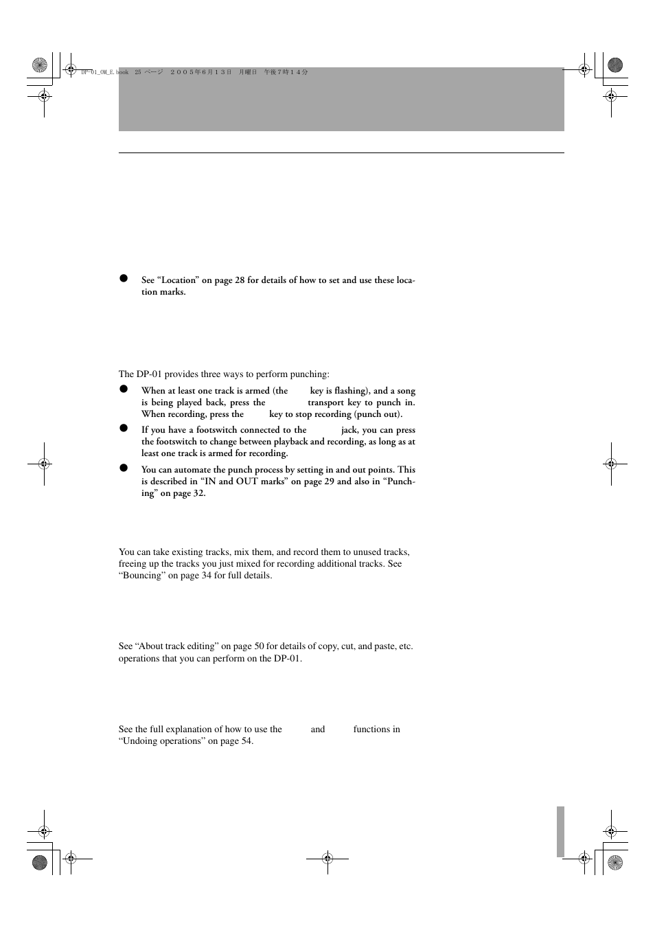 Starting out with your dp-01 | Tascam DP-01FX/CD User Manual | Page 25 / 88