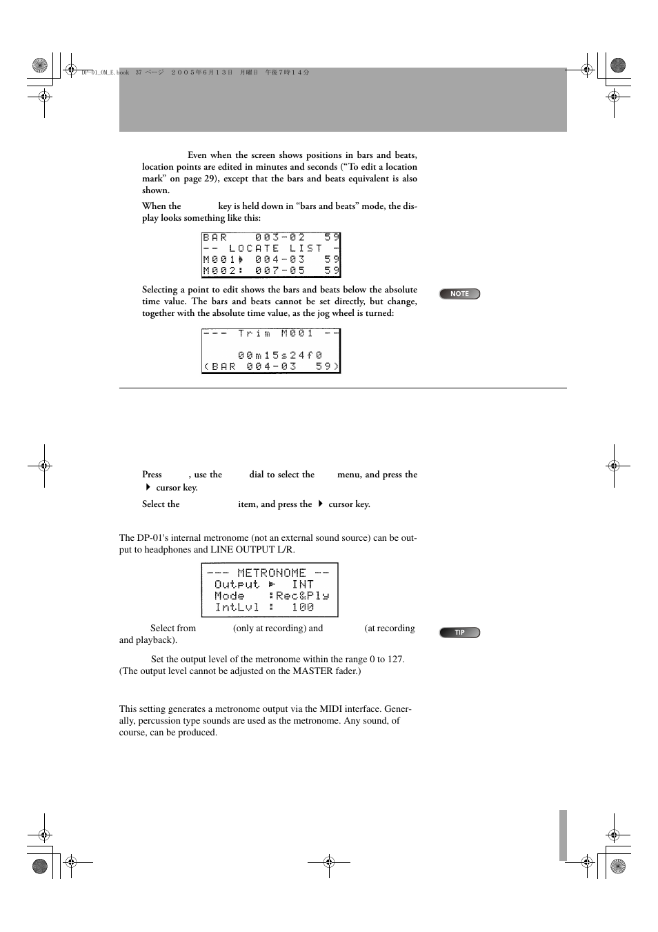 Advanced techniques | Tascam DP-01FX/CD User Manual | Page 37 / 88