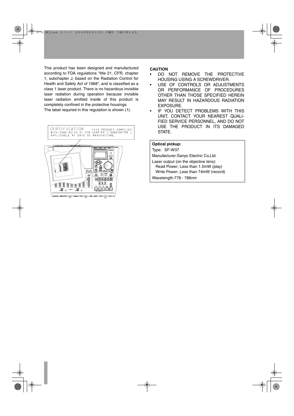 Safety information | Tascam DP-01FX/CD User Manual | Page 4 / 88