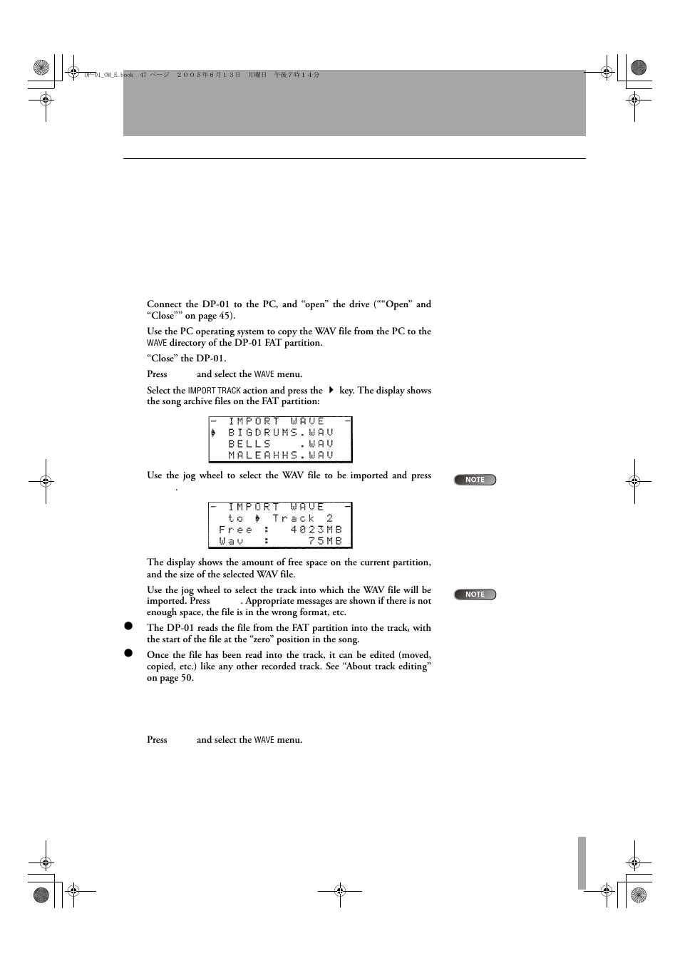 Advanced techniques | Tascam DP-01FX/CD User Manual | Page 47 / 88