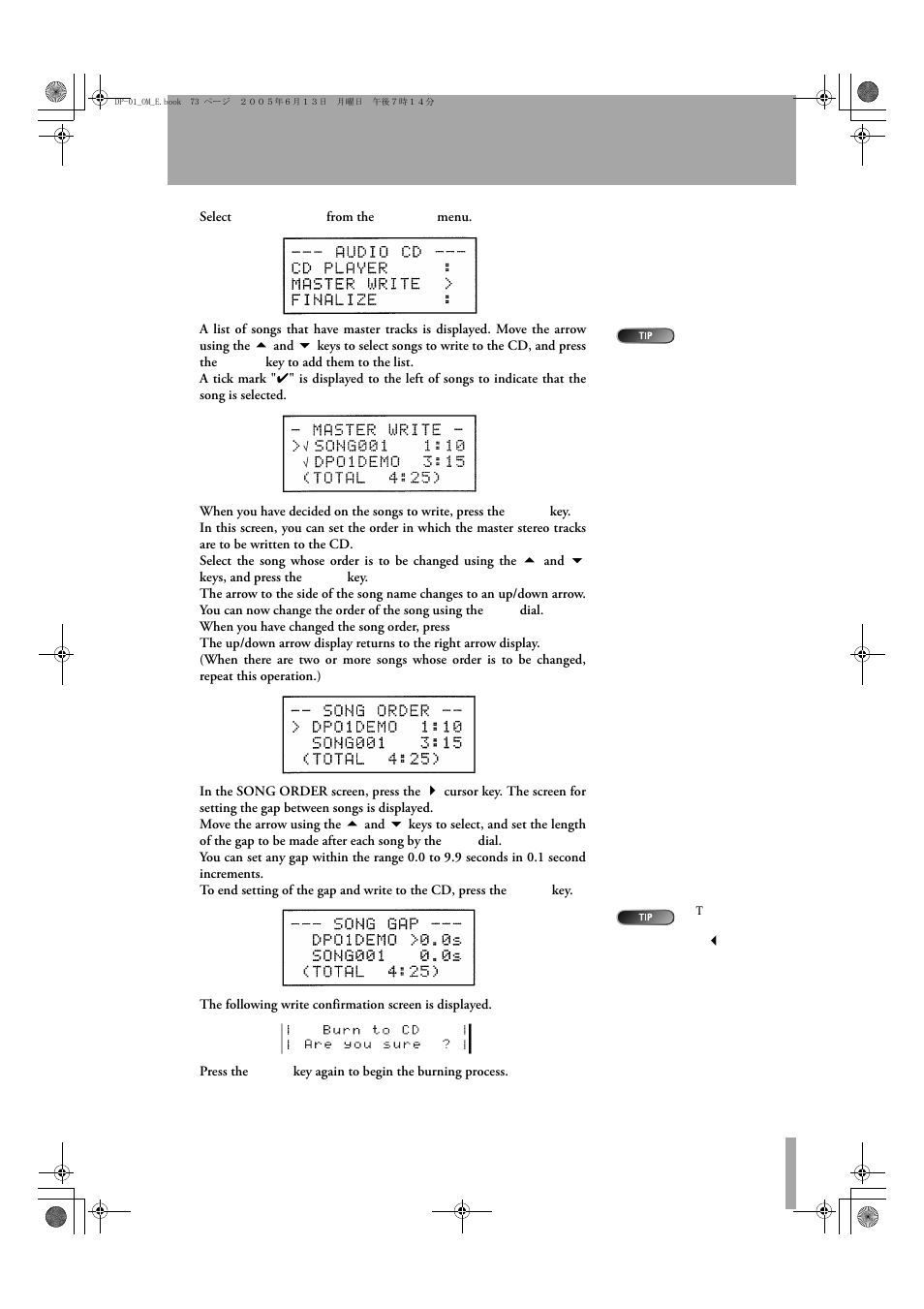 Dp-01fx/cd appendix | Tascam DP-01FX/CD User Manual | Page 73 / 88