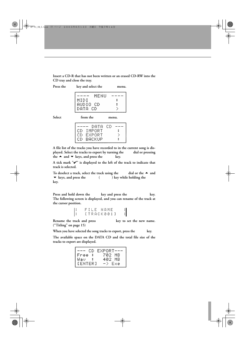 Dp-01fx/cd appendix | Tascam DP-01FX/CD User Manual | Page 77 / 88