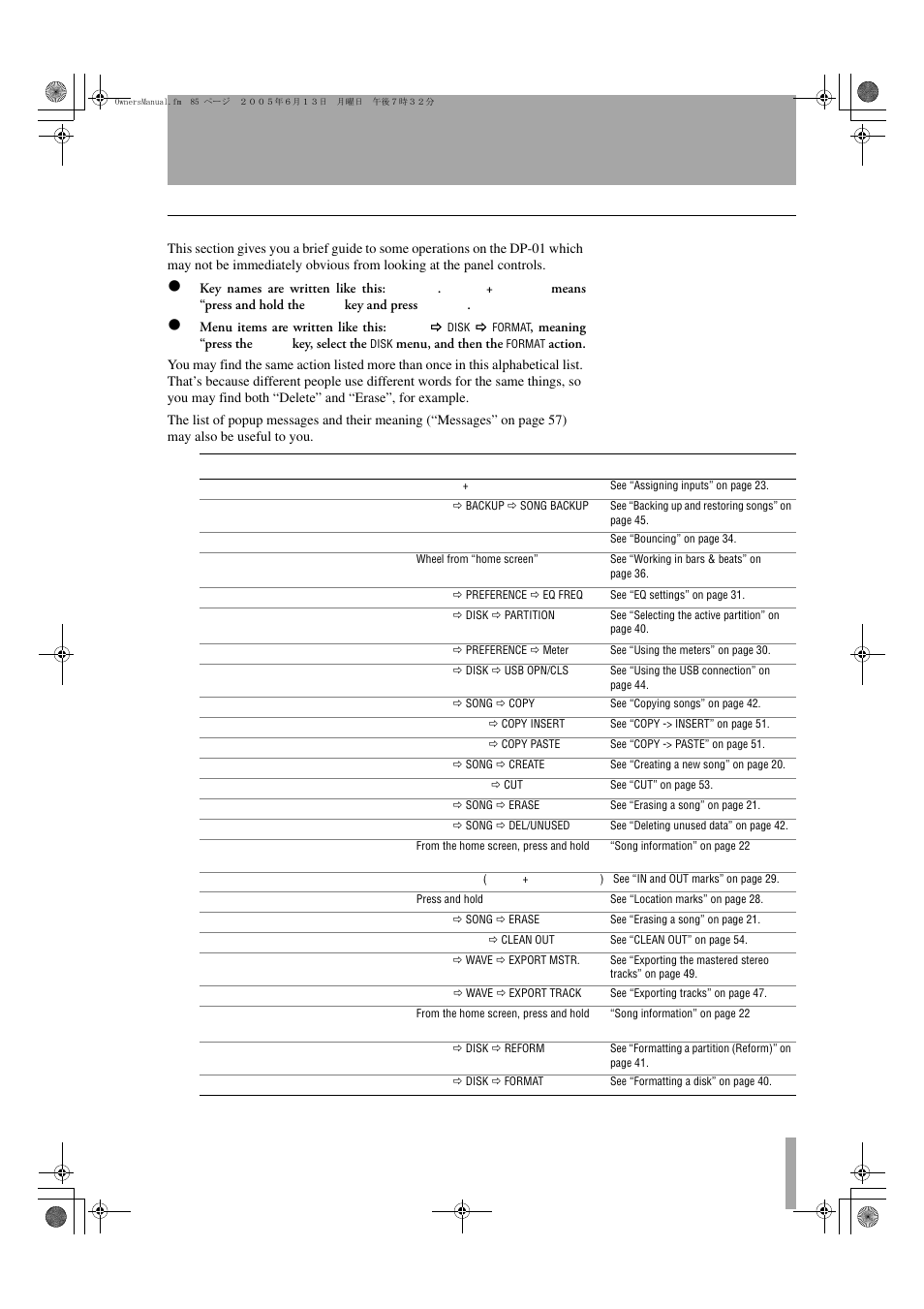 5 : commonly-used functions, How do i | Tascam DP-01FX/CD User Manual | Page 85 / 88