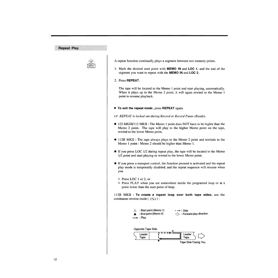 Tascam 122MKIII User Manual | Page 12 / 20