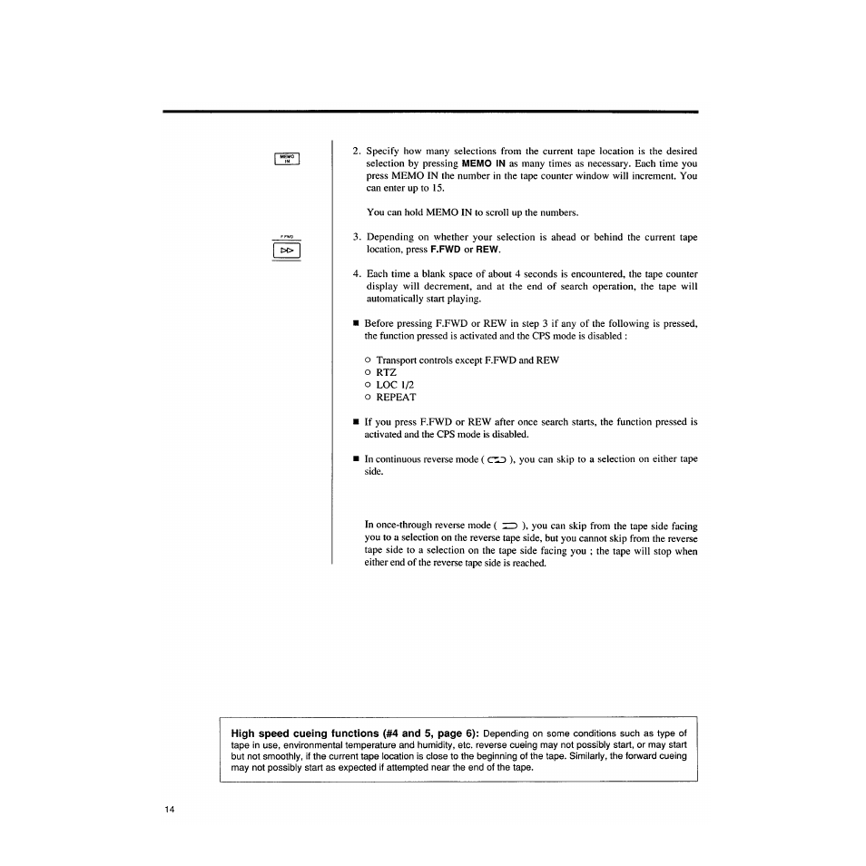 Tascam 122MKIII User Manual | Page 14 / 20