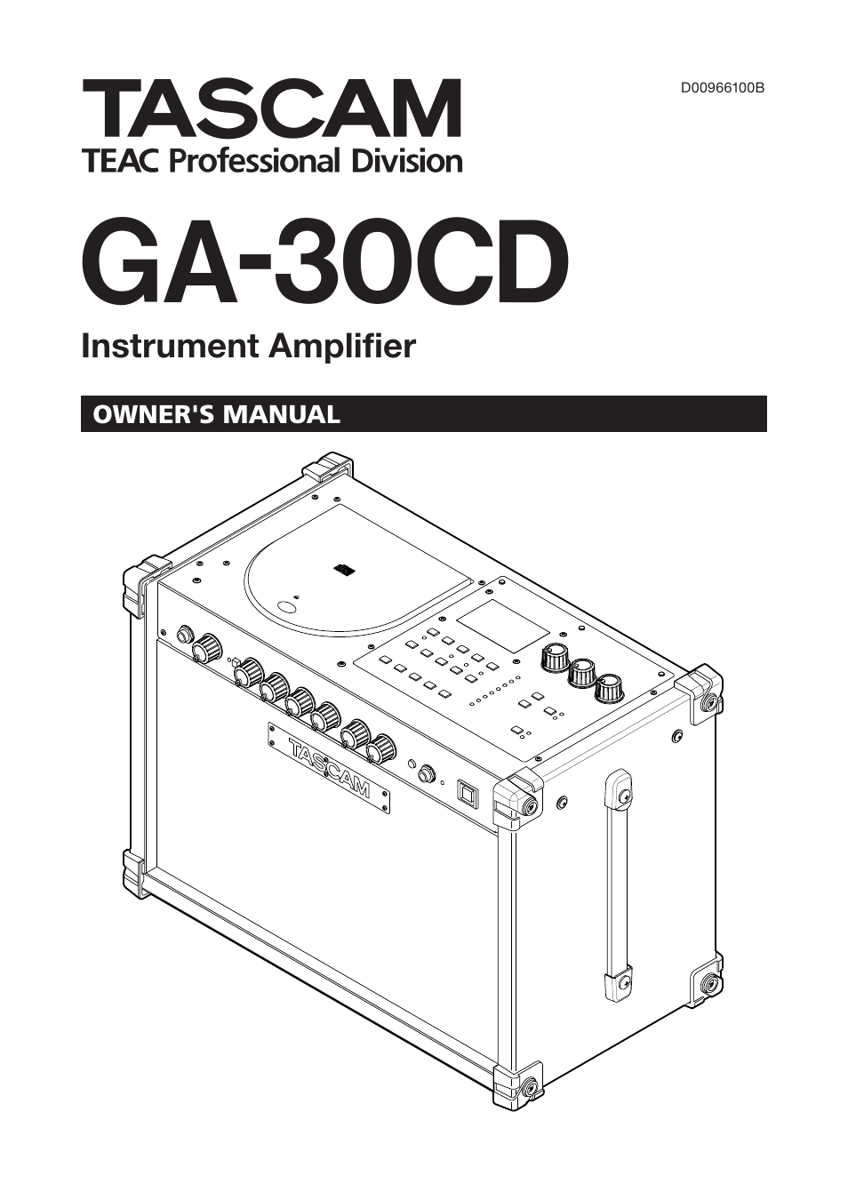 Tascam GA-30CD User Manual | 24 pages