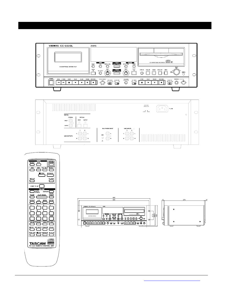 Tascam CC-222SL User Manual | Page 2 / 3