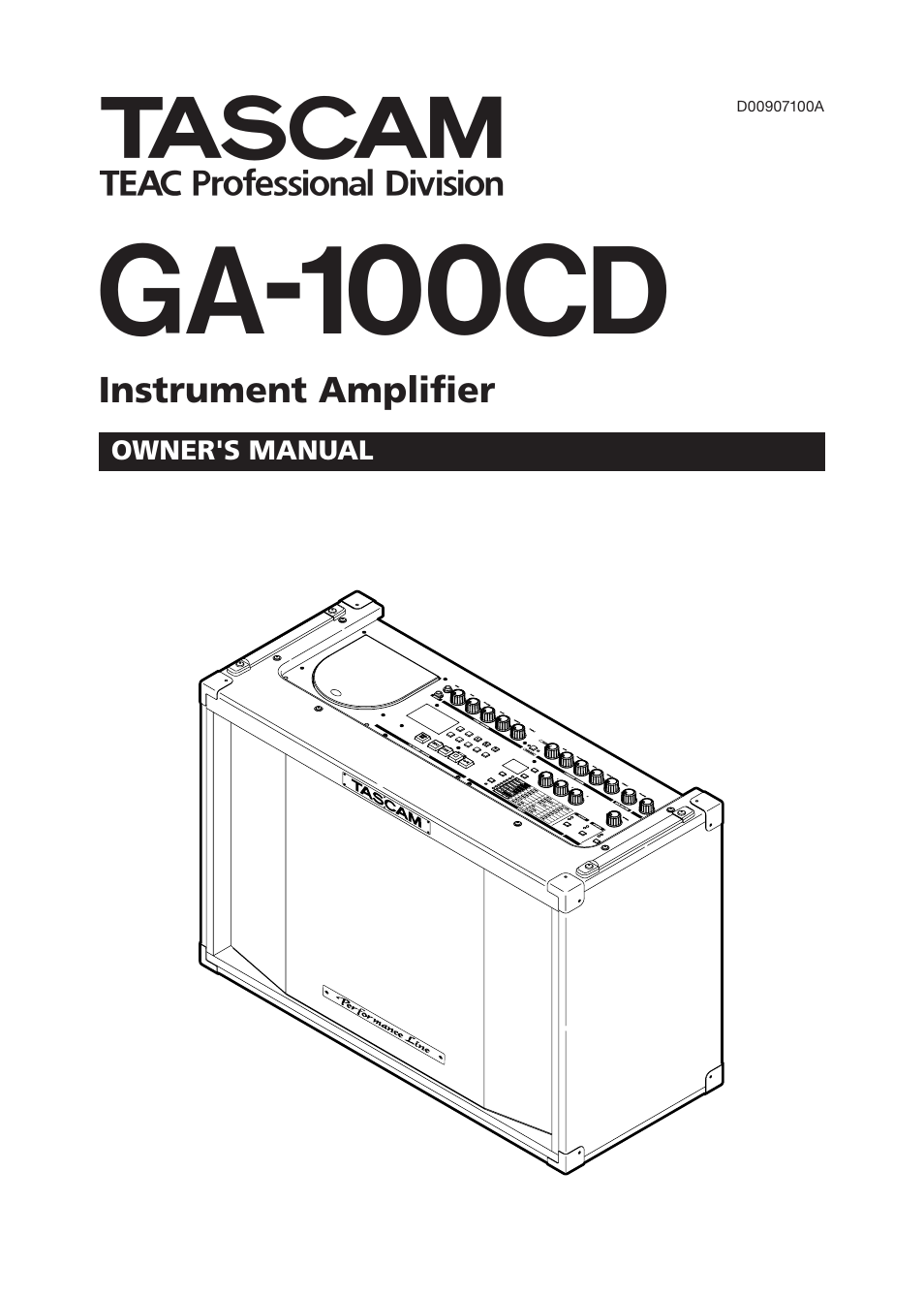 Tascam GA-100CD User Manual | 28 pages