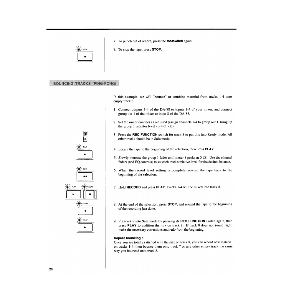 Tascam DA-88 User Manual | Page 20 / 26