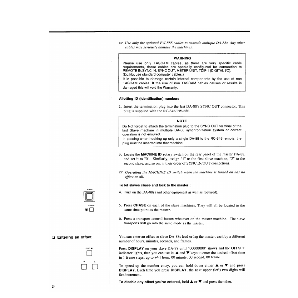 Tascam DA-88 User Manual | Page 24 / 26