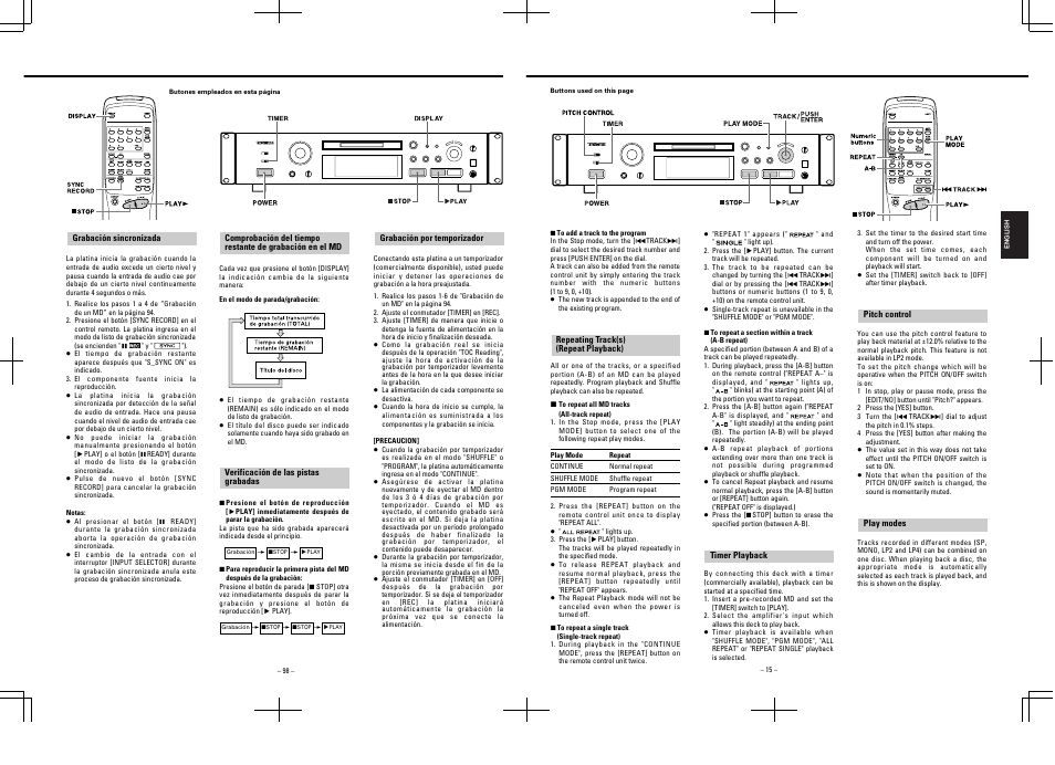 Tascam MD-350 User Manual | Page 15 / 56