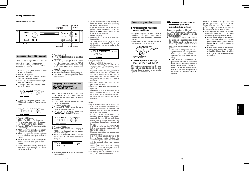 Tascam MD-350 User Manual | Page 18 / 56