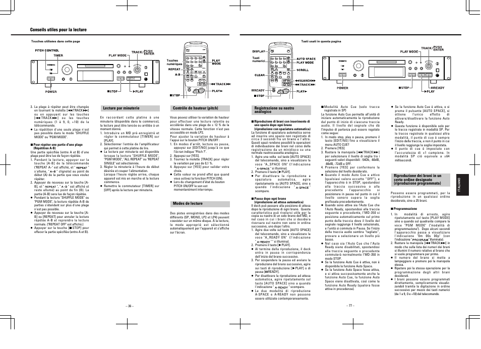 Tascam MD-350 User Manual | Page 36 / 56