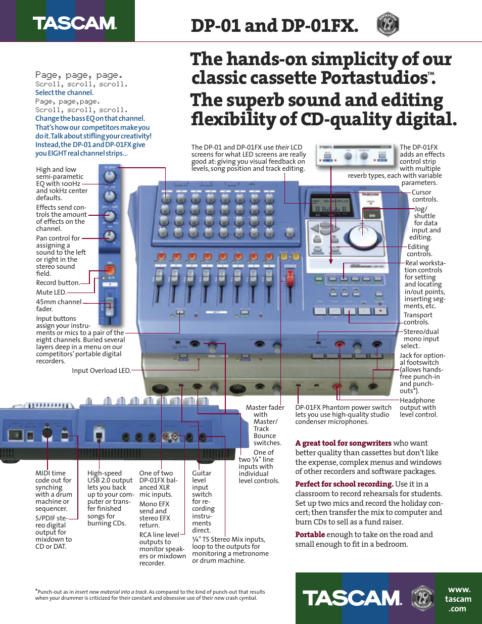 Page, page, page | Tascam DP-01FX User Manual | Page 2 / 2