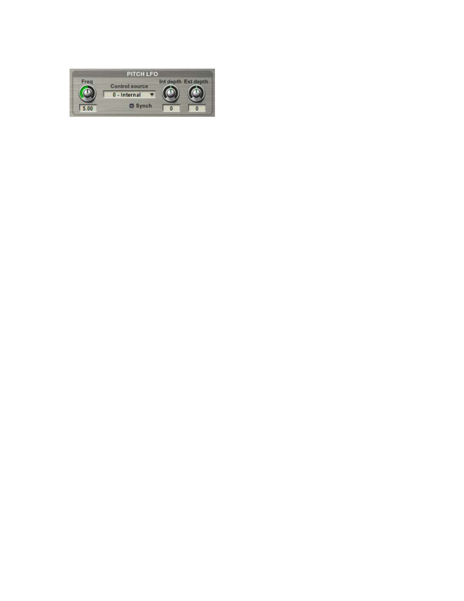 Pitch lfo section | Tascam GVI User Manual | Page 15 / 33