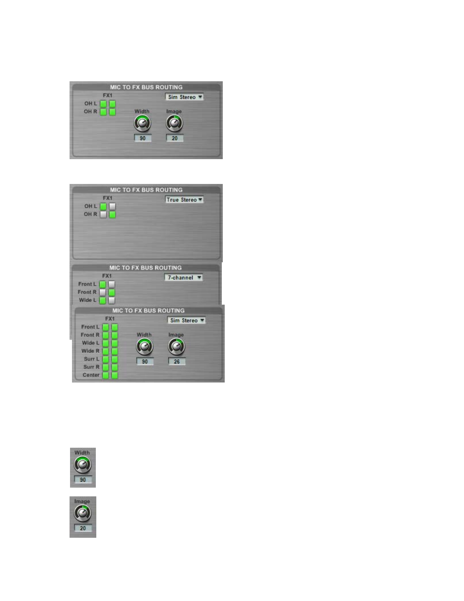 Mic to fx bus routing section | Tascam GVI User Manual | Page 33 / 33