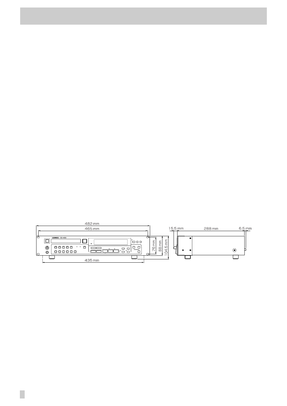 Specifications | Tascam CD 450 User Manual | Page 6 / 12