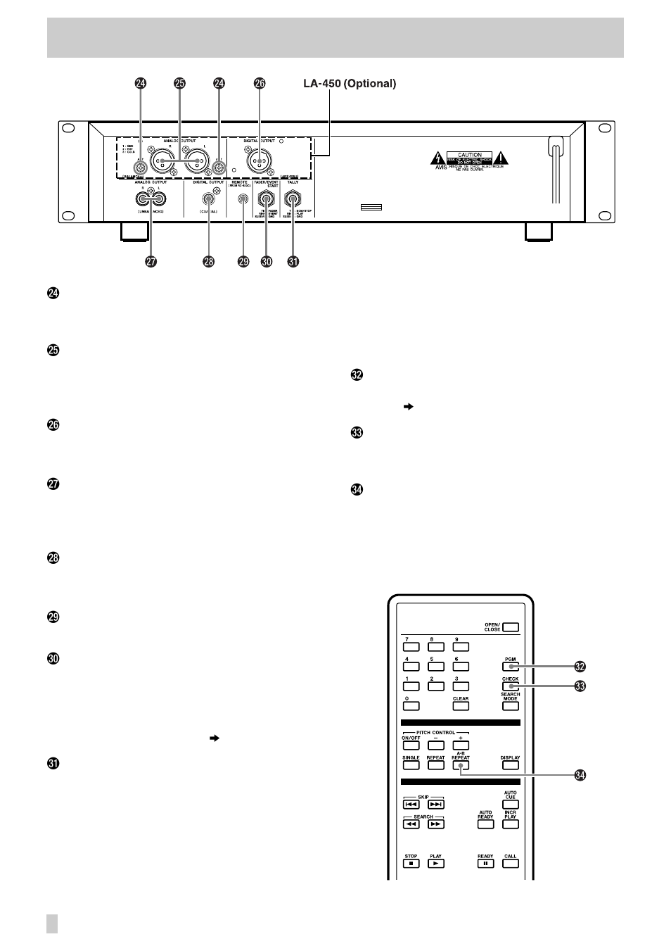 General guide | Tascam CD 450 User Manual | Page 8 / 12