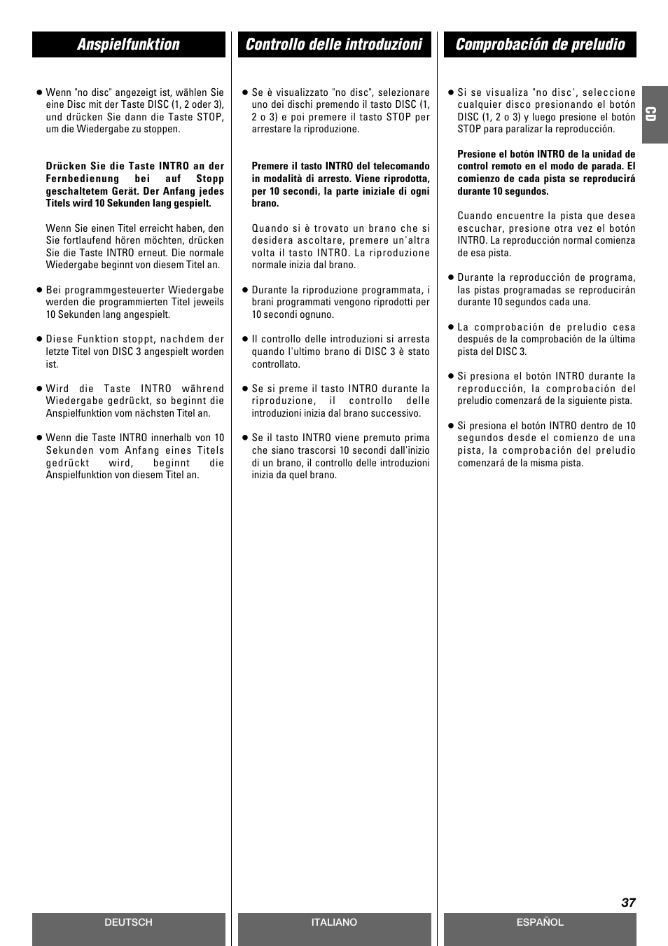 Tascam CD-A630 User Manual | Page 37 / 76