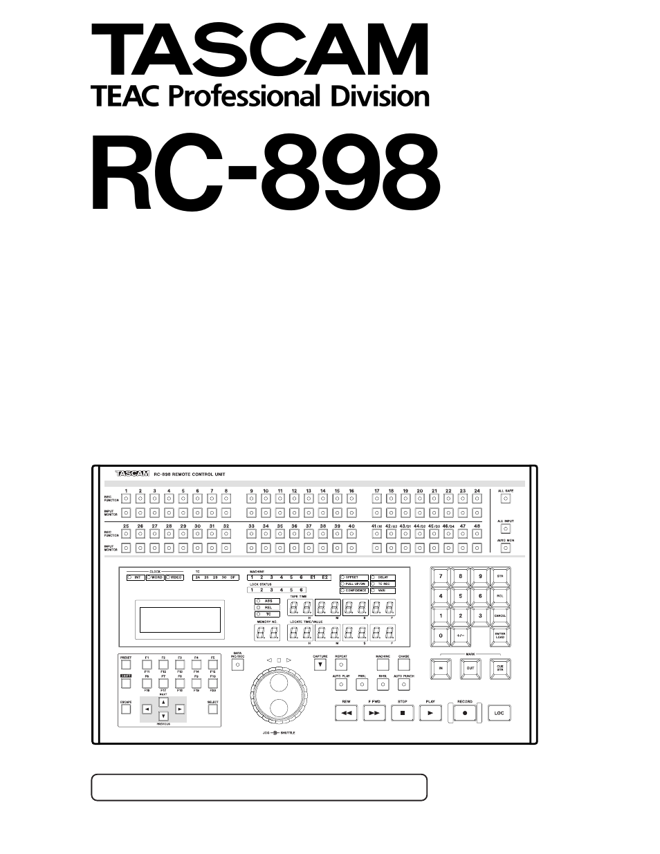 Tascam RC-898 User Manual | 79 pages