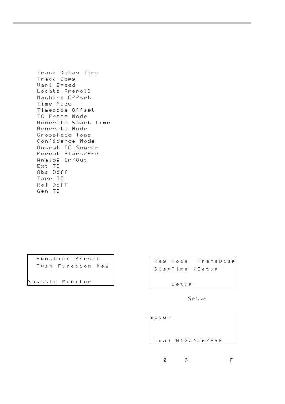 1 assigning menus to function keys, 2 recalling menus using the function keys, 5 storing and recalling user setups | 1 saving the current setup | Tascam RC-898 User Manual | Page 22 / 79