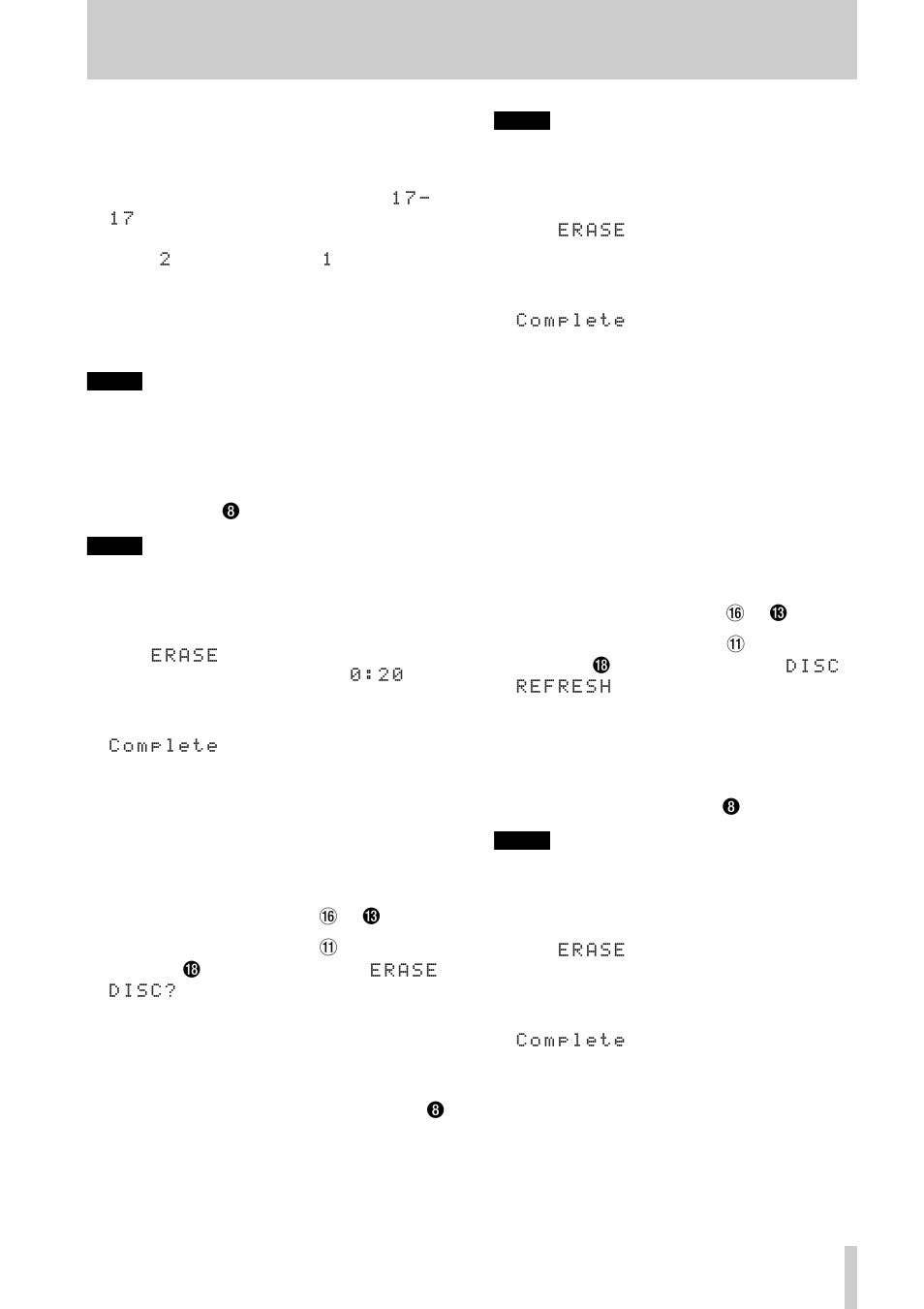 5 • after recording—erasing | Tascam CD-RW700 User Manual | Page 27 / 28