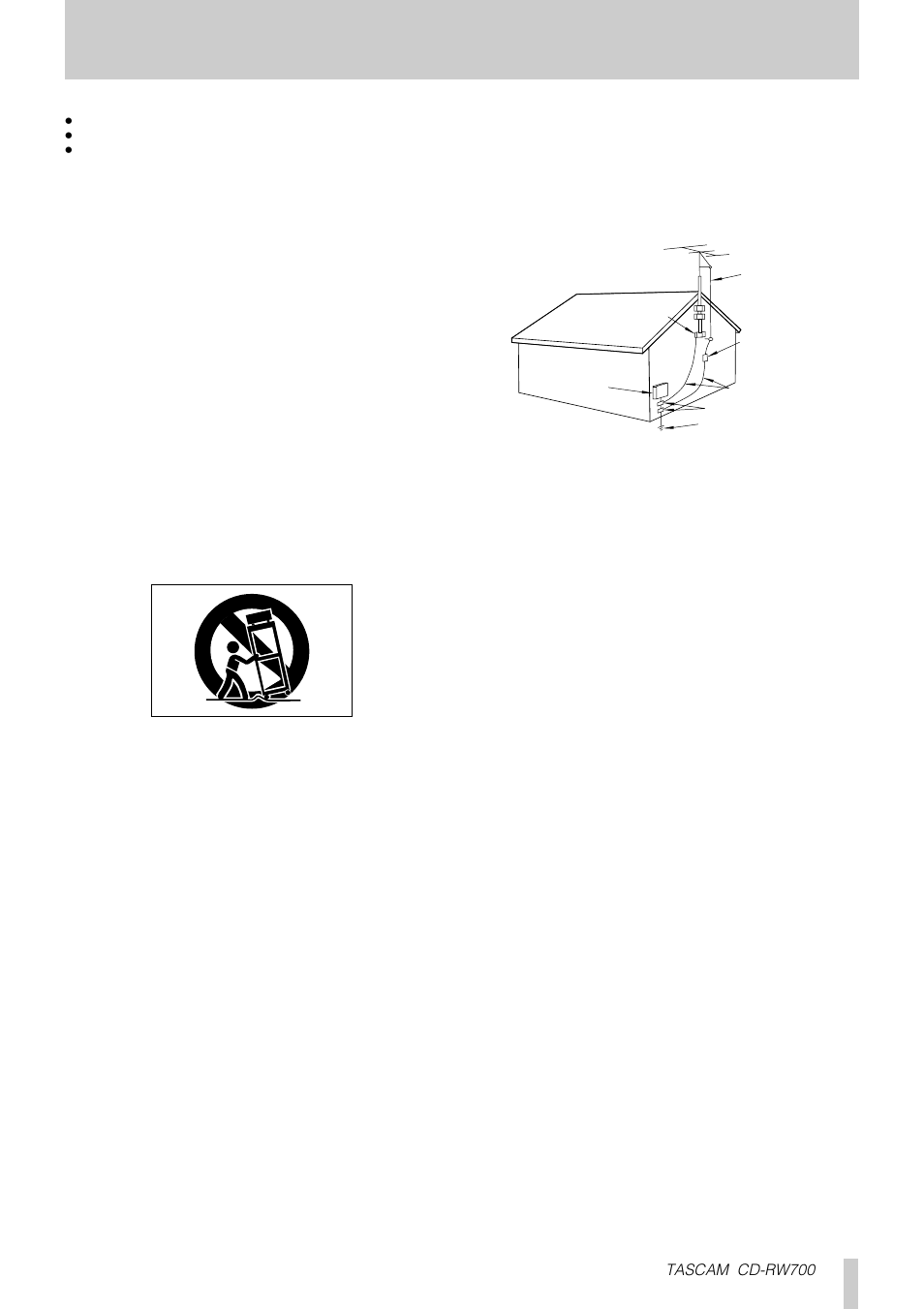 Important safety instructions, Tascam cd-rw700 | Tascam CD-RW700 User Manual | Page 3 / 28