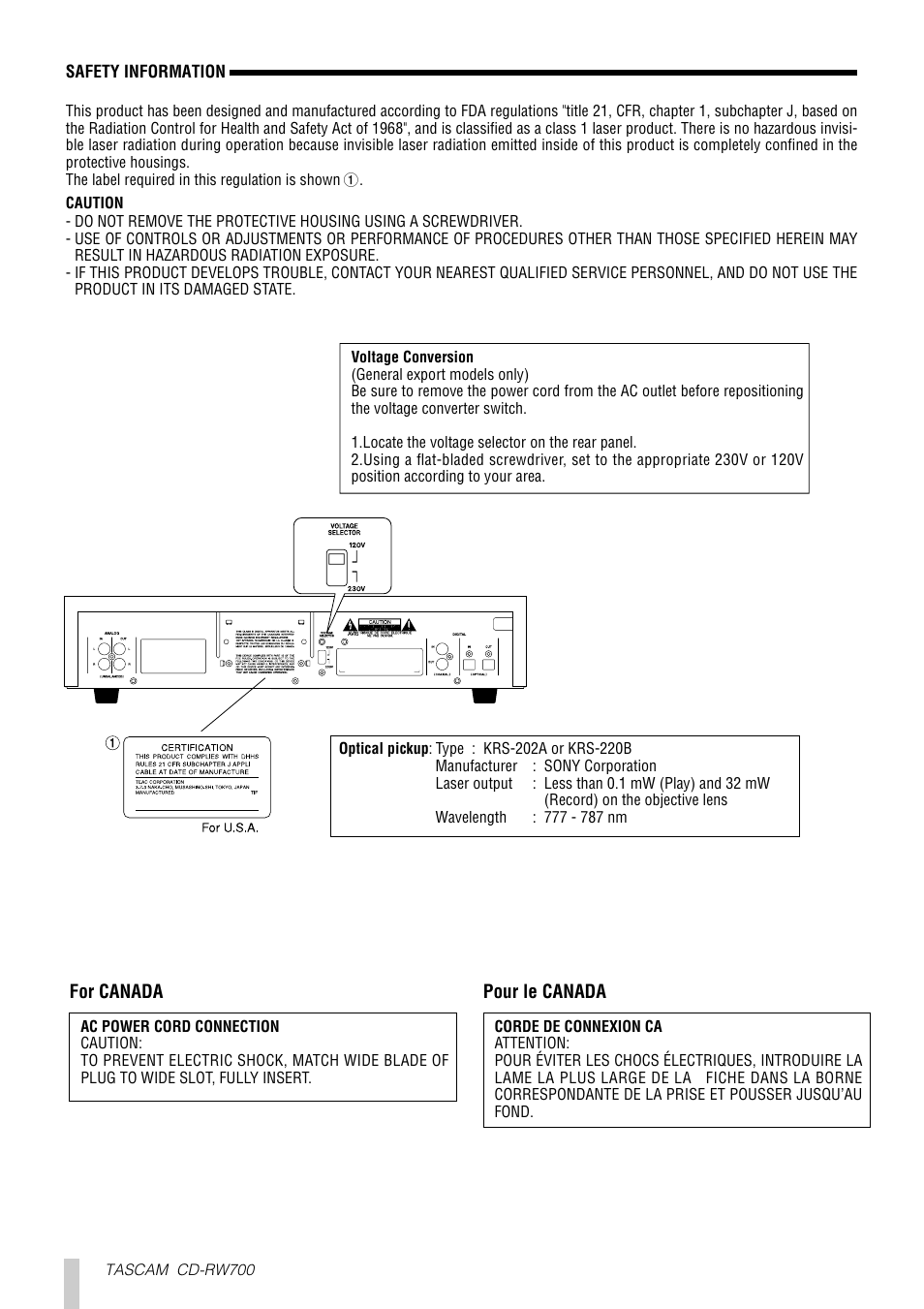 Tascam CD-RW700 User Manual | Page 4 / 28