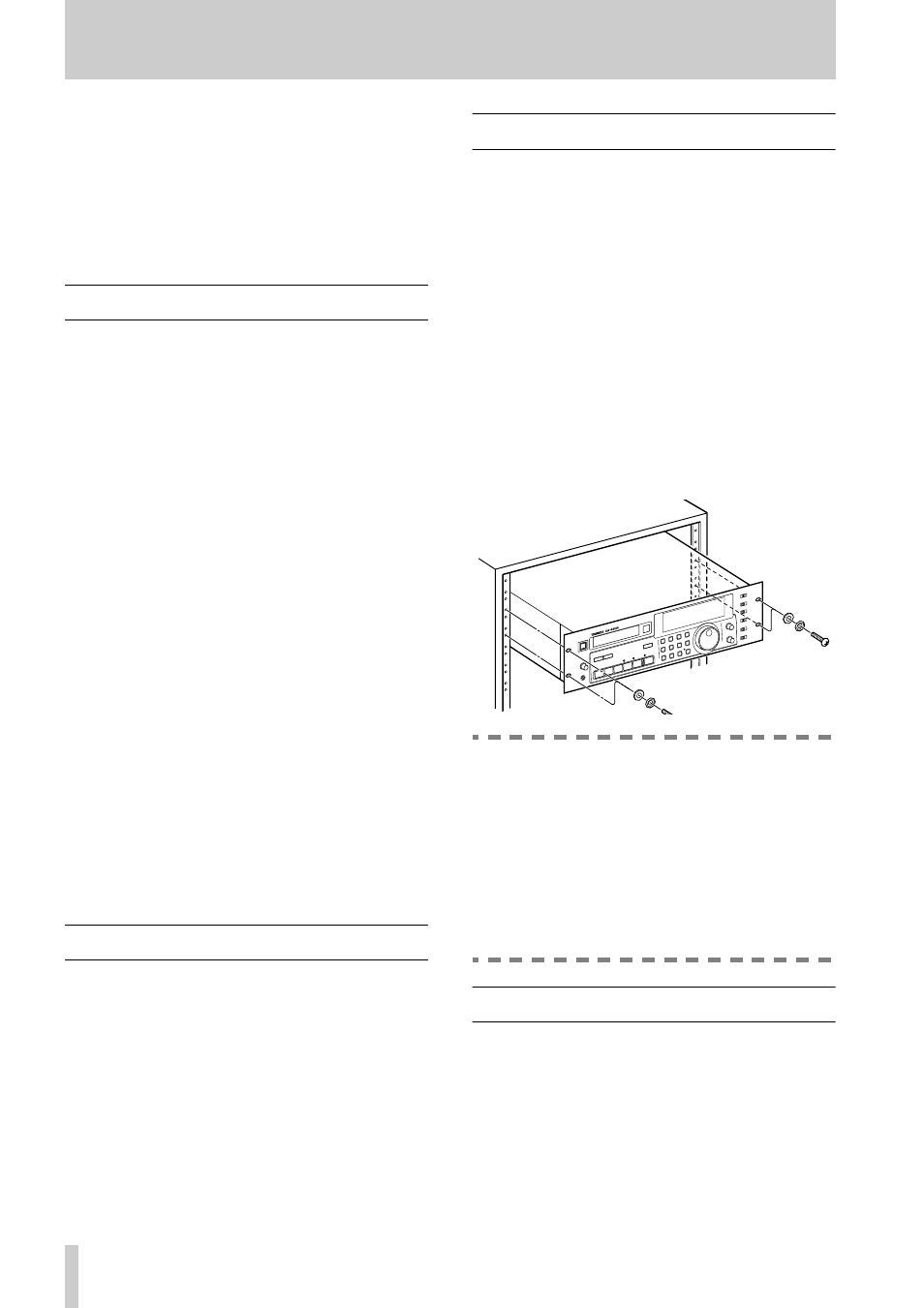 1 - introduction to the da-45hr, 1 features, 2 unpacking and inspection | 3 installation of the tape deck, 4 about dat cassettes | Tascam DA-45HR User Manual | Page 6 / 32