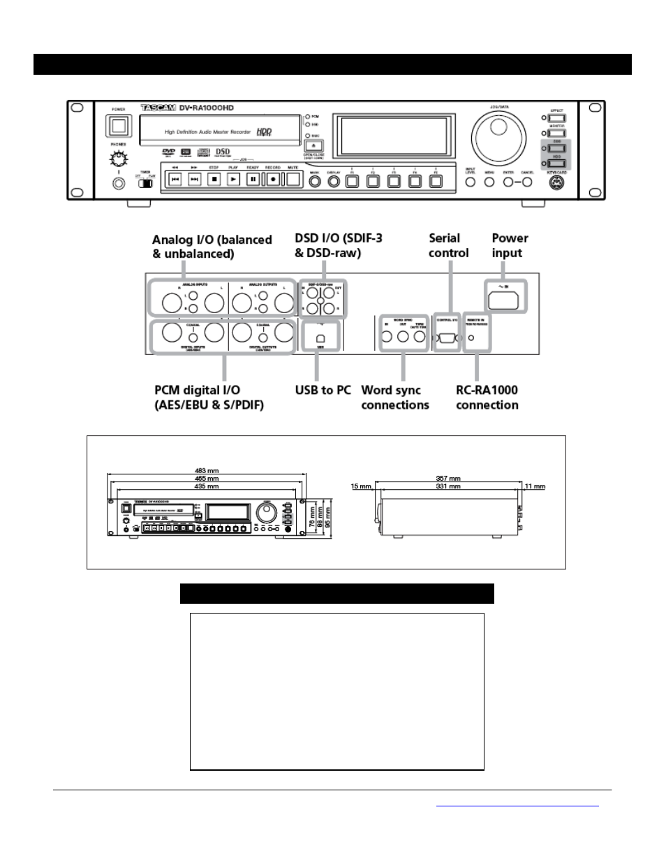 Tascam DV-RA1000HD User Manual | Page 3 / 4