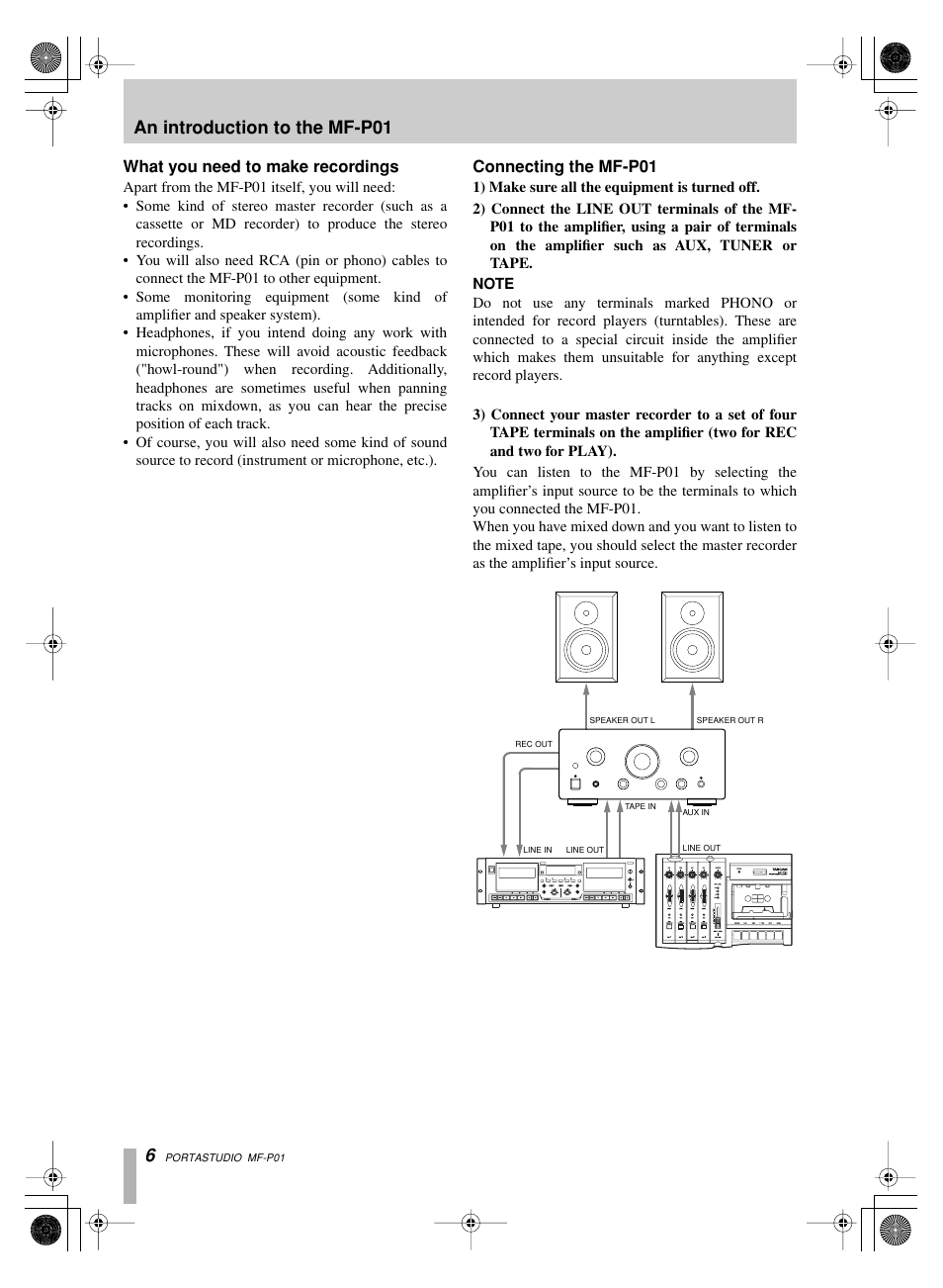 An introduction to the mf-p01 | Tascam MF-P01 User Manual | Page 6 / 16